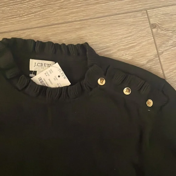 JCrew S Black Ruffle sweater with buttons
Item BC568 - Picture 2 of 2